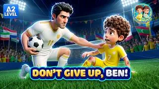 Thumbnail: Ben’s WORLD CUP Dream is Over?! I Easy English Listening for Beginners (A1–A2)
