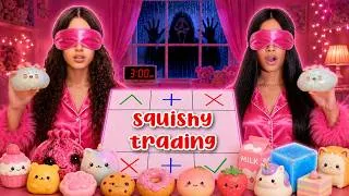 Thumbnail: TRADING SQUISHIES YOU SHOULD NEVER TRADE...BLINDFOLDED! 😳
