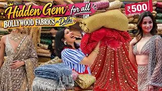Thumbnail: Viral Bollywood Fabrics in Delhi for ₹500😱Alia Bhatt, Kareena & Sabyasachi Inspired| Budget Shopping