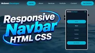 Thumbnail: Create Responsive Navbar using HTML & CSS in 2 Minutes