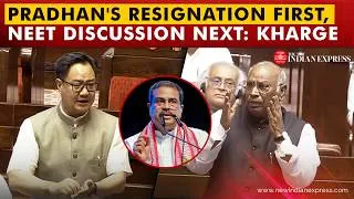 Thumbnail: Kharge demands for Pradhan's resignation, Rijiju questions opposition's intentions on NEET debate