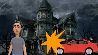 Thumbnail: Classic Caillou makes a car crash into a Haunted Mansion