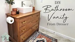 Thumbnail: DRESSER into BATHROOM VANITY | Vessel Sink Vanity