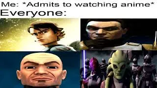 Thumbnail: Bad anime memes but replaced with Star Wars The Clone Wars