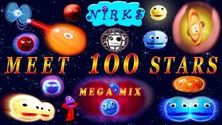 Thumbnail: Meet 100 Stars  - Meet the Stars Mega Mix Pt.1-8 - Astronomy / Outer Space Learning Song / The Nirks