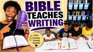 Thumbnail: How I Use the Bible to Teach Writing in Our Homeschool | Show, Don’t Tell + Strong Verbs