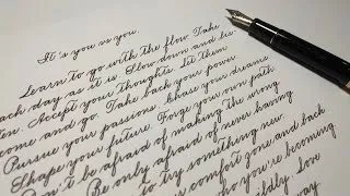 Thumbnail: Write with me | Spencerian Penmanship Writing | Pilot Custom 823 | The Normal | Handwriting Practice