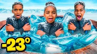 Thumbnail: LAST TO LEAVE THE FROZEN ICE TUB WINS **SUPER COLD**