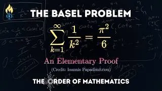 Thumbnail: An Elementary Proof of the Basel Problem | Sum of 1/k² = π²/6 | High School | Euler | Number Theory