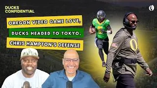 Thumbnail: Oregon Ducks headed to Tokyo, video game love, Chris Hampton's defense | Ducks Confidential
