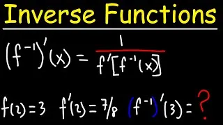 Thumbnail: How to Evaluate the Derivative of an Inverse Function
