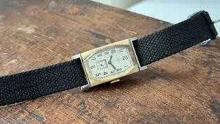 Thumbnail: Omega Tank art deco rare hand made case indian price mechanical hand wind men watch