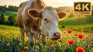 Thumbnail: 4K Cozy Simmental Ambient ✨ Nature Sounds for Stress Relief