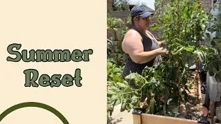 Thumbnail: ☀️🪴 Summer Garden Reset | Removing Old Crops & Planting Sweet Potato Slips 🍠