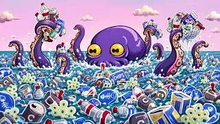 Thumbnail: I Ate an Ocean of Trash to Become the Ultimate Kraken | Kraken Cleaning