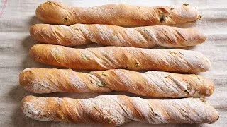 Thumbnail: How to preshape, shape, and bake filoncini (twisted baguettes)!