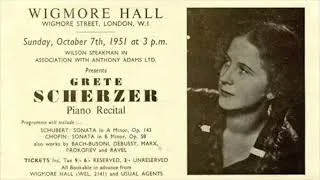 Thumbnail: Grete Scherzer plays two Schubert Moment musicaux D.780