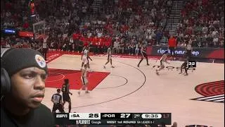 Thumbnail: San Antonio Spurs vs Portland Trail Blazers Full Game 4 Highlights - April 26, 2026 Reaction