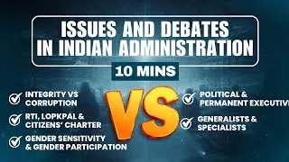 Thumbnail: Issues and Debates in Indian Administration | Corruption | RTI | Generalist vs Specialist | Gender