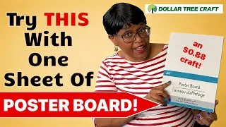 Thumbnail: AN $0.88 CRAFT IDEA!  Dollar Tree Poster Board Craft!  Quick & Easy Way To Make A Bag!
