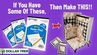 Thumbnail: GENIUS NOTEPAD & PEN HOLDER!  A Real Stunner!  Elegant Holder For Dollar Tree Notepads!