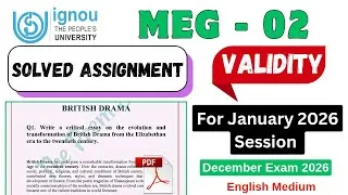 Thumbnail: MEG 02 Solved Assignment 2026-27 | Meg 02 Solved Assignment 2025-26 in english | The Prem Sir