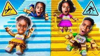 Thumbnail: Survive The SLIPPERY STAIRS In Roblox!