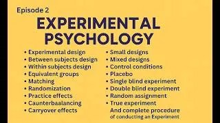 Thumbnail: Experimental Designs in Experimental Psychology