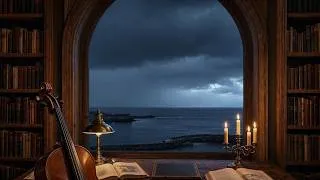 Thumbnail: 3 Hours of Calm Celtic Music & Firelight | Irish Coastal Inn Library | Work, Study, Sleep