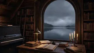 Thumbnail: You're Reading Alone at a Loch Boathouse Library | 3 Hours of Celtic Study Music | Dark Academia