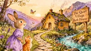 Thumbnail: The Quiet Village Bath House 🌿 | Relaxing Storybook Folk Music