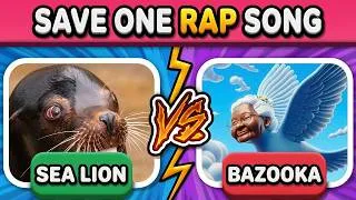 Thumbnail: SAVE ONE SONG 🎶 Trending rap songs Edition | From two choices