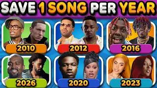 Thumbnail: Only 1 rap song survives each year — can you actually pick? (2010–2026)