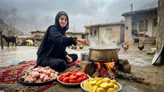 Thumbnail: Outdoor Cooking in Rain | Traditional Village Life | Cozy Countryside Recipe