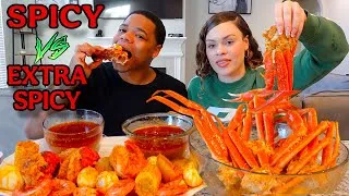 Thumbnail: SPICY VS EXTRA SPICY SEAFOOD BOIL CHALLENGE MUKBANG