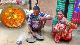Thumbnail: COUNTRY CHICKEN CURRY with POTATO prepare for lunch by santali tribe grandmaa