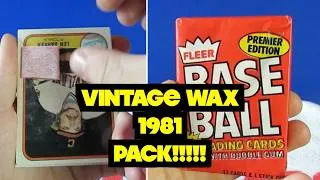 Thumbnail: Vintage Wax Pack 1981 Fleer Sealed Baseball Cards Unopened Royals Indians #baseballcards