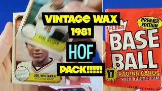 Thumbnail: $5 Vintage Wax Pack 1981 Fleer HOF Hits Baseball Cards Unopened Sealed #baseballcards