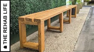 Thumbnail: The $20 Big Long Bench -Easy DIY Project uses only Five 2x4s! (Great for dining tables, events, etc)