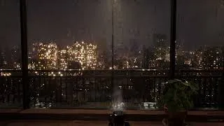Thumbnail: Rainy Night City View from Window | Dim City Lights & Rain Sounds for Sleeping & Relaxing | 8 Hours