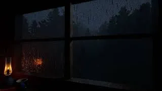 Thumbnail: Cozy Night Rain on Window 🌧️ Soft Forest Rain for Deep Sleep | Rain Sounds for Sleep [No Thunder]