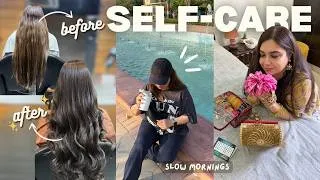 Thumbnail: HAIR Transformation Vlog 💇🏻‍♀️✨| Self-Care Day, Slow Living & Productive Morning Routine