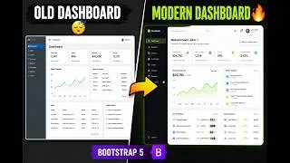 Thumbnail: Boring Old Dashboard? I Redesigned It Into This Modern Bootstrap 5 Dashboard 🔥
