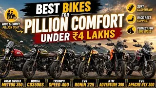 Thumbnail: Best Pillion Comfort Bikes Under ₹4 Lakhs | Ultimate Comfort Comparison (2026)👍