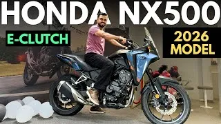 Thumbnail: New Honda NX500 E-Clutch 2026 | Detailed Walkaround | Features, Price & First Look🔥