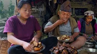 Thumbnail: Life by the River | Happy Rural Family Cook Organic Pork Curry for Their Guests | Nepal Village Life