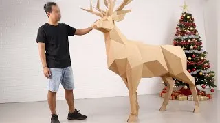 Thumbnail: I Built a Life Size Low Poly Deer from Cardboard