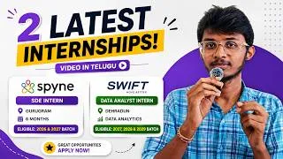 Thumbnail: 2 latest Internships for BTech Students 🚀 | 2026, 2027, 2028 & 2029 Batch | Apply Now