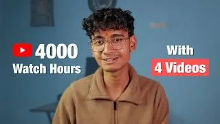 Thumbnail: How I completed 4000 Watch Hours (with just 4 videos)