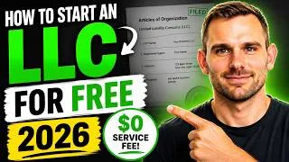 Thumbnail: How to Start an LLC for FREE in 2026 - Avoid These $300+ Mistakes